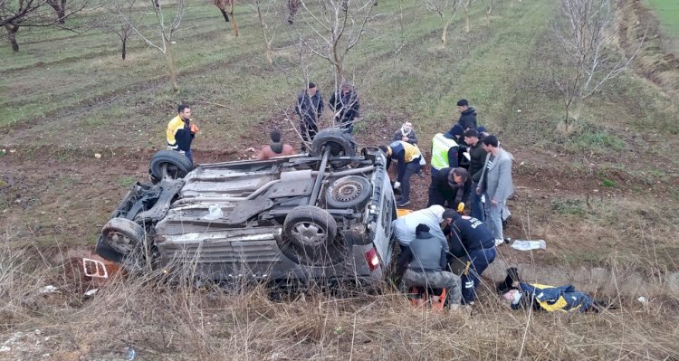 Malatya’da tekeri patlayan otomobil şarampole uçtu: 8 yaralı