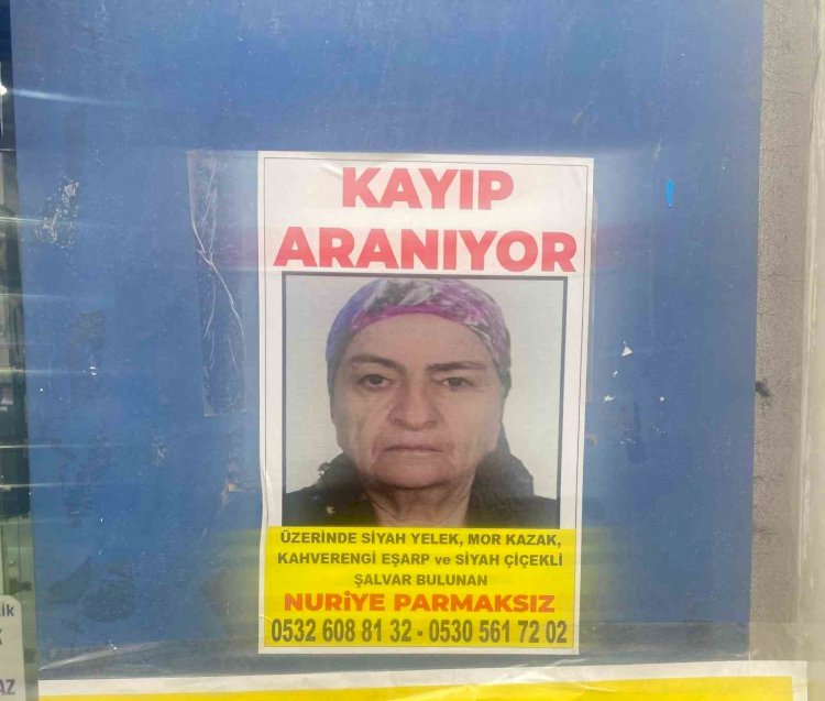 Bir aydır kayıp olan yaşlı kadının bulunması için afişler asıldı ‎